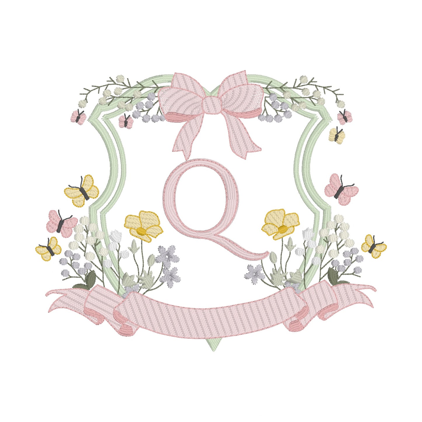 26 Lettres Jardin avec Couronne