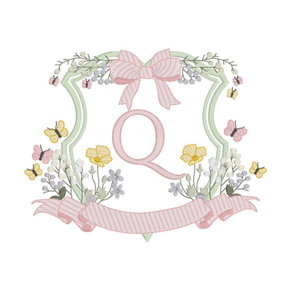 26 Lettres Jardin avec Couronne