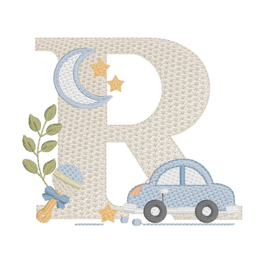 26 Lettres Voiture et 9 éléments décoratifs