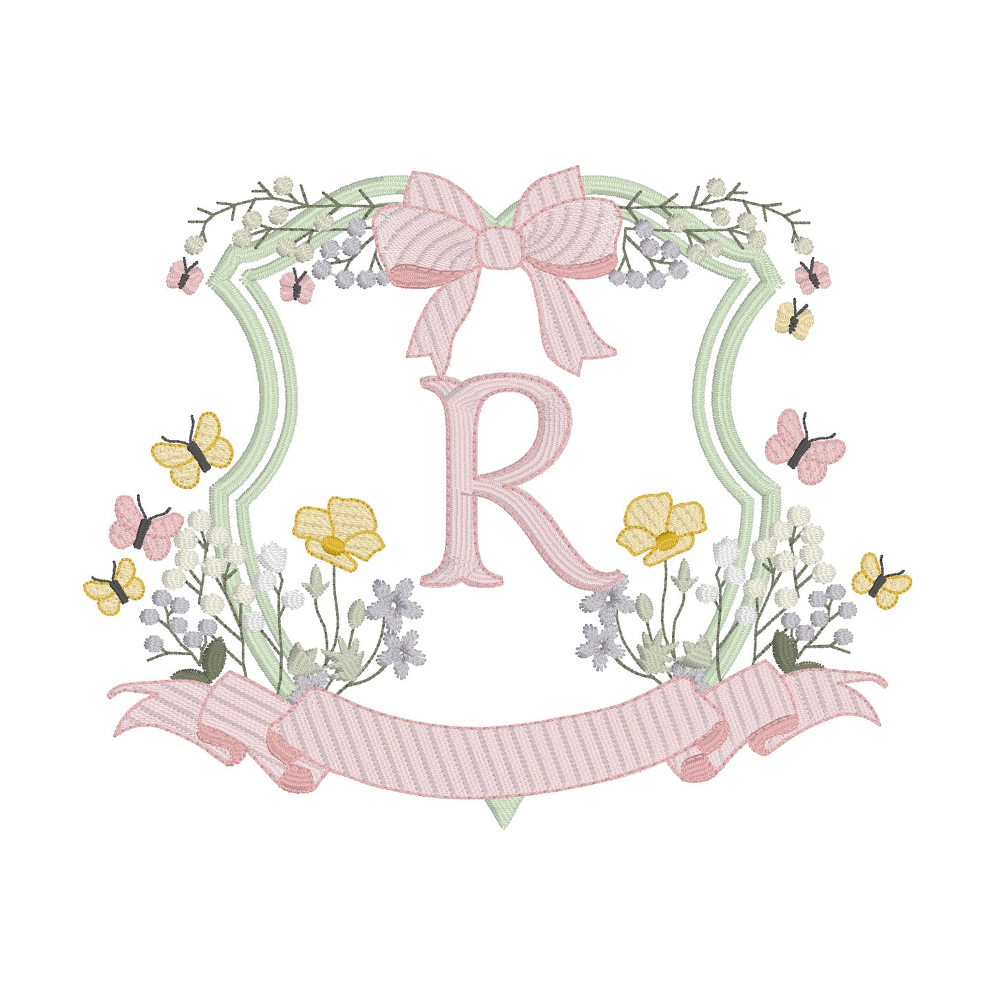 26 Lettres Jardin avec Couronne