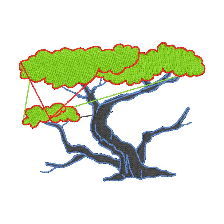 223 motifs de broderie machine : Arbres variés
