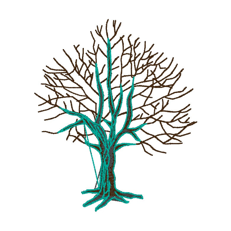 223 motifs de broderie machine : Arbres variés
