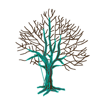 223 motifs de broderie machine : Arbres variés