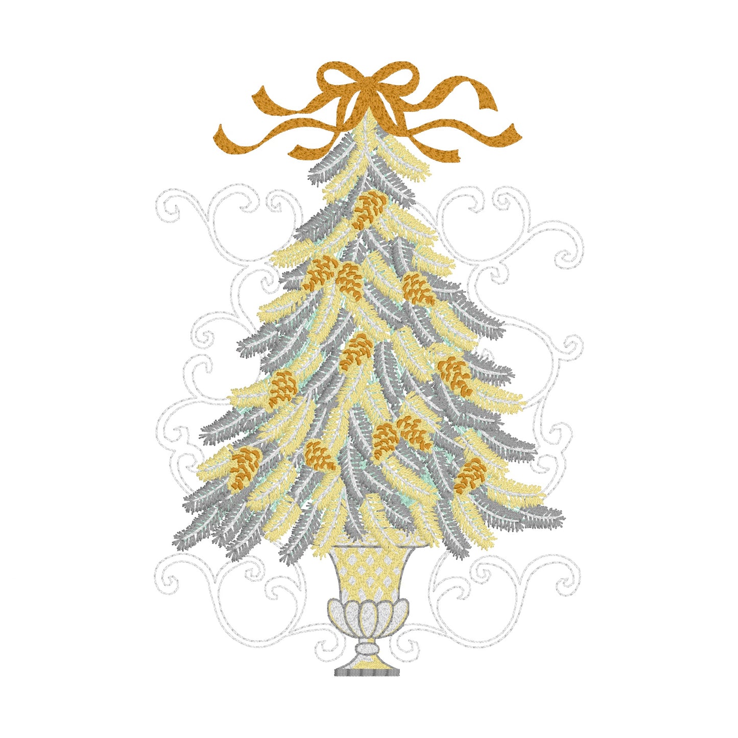 223 motifs de broderie machine : Arbres variés