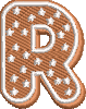 37 Motifs de broderie machine : Alphabet et nombre Biscuit au gingembre