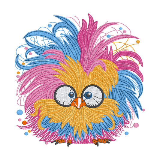 Motif de broderie machine : Poule de Carnaval