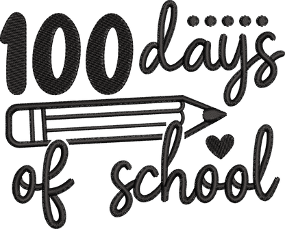 8 Motifs de broderie machine : 100 jours d'école 3