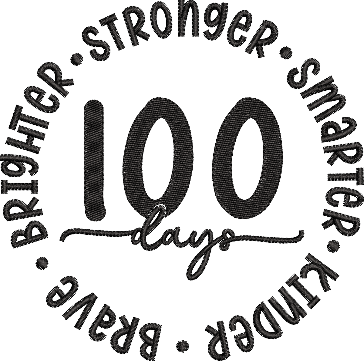 8 Motifs de broderie machine : 100 jours d'école 3