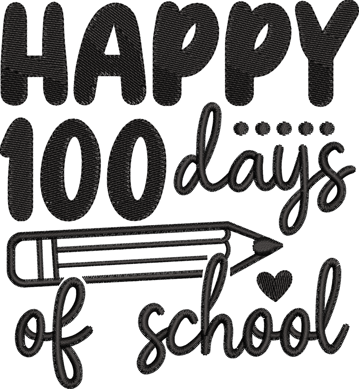 8 Motifs de broderie machine : 100 jours d'école 3