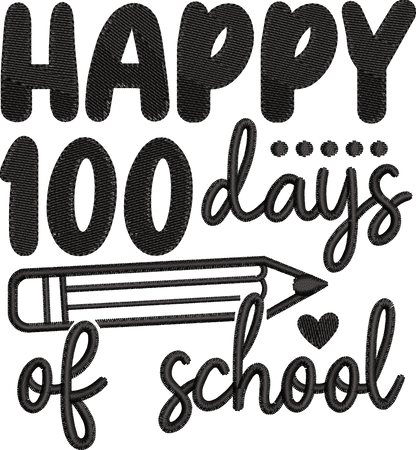 8 Motifs de broderie machine : 100 jours d'école 3