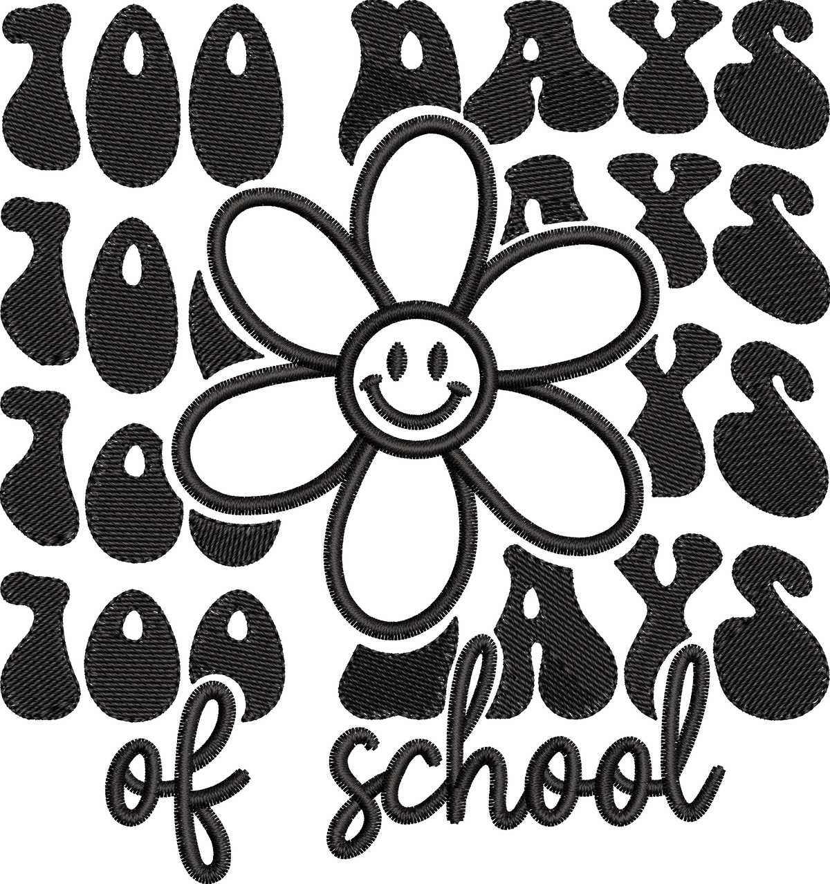 8 Motifs de broderie machine : 100 jours d'école 3