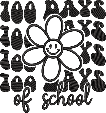 8 Motifs de broderie machine : 100 jours d'école 3