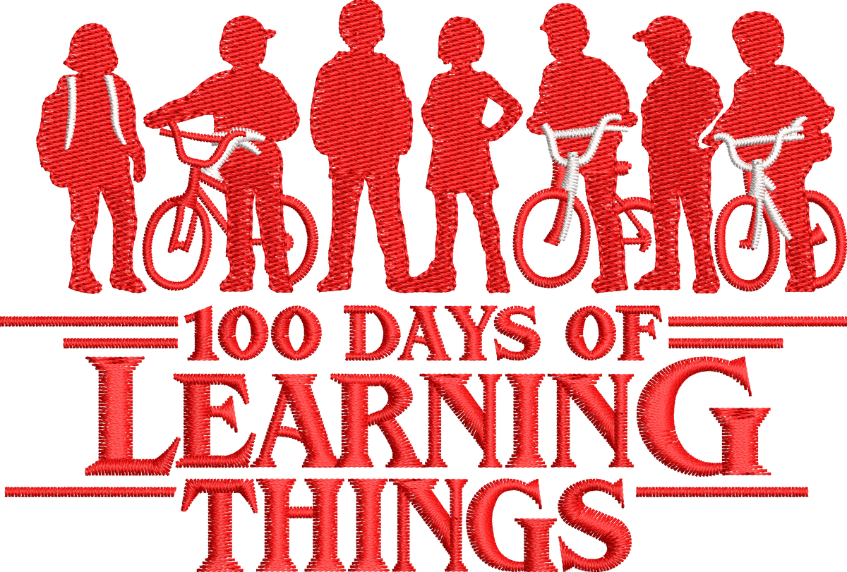 7 Motifs de broderie machine : 100 jours d'école 2