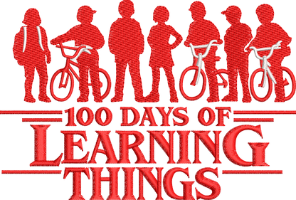 7 Motifs de broderie machine : 100 jours d'école 2