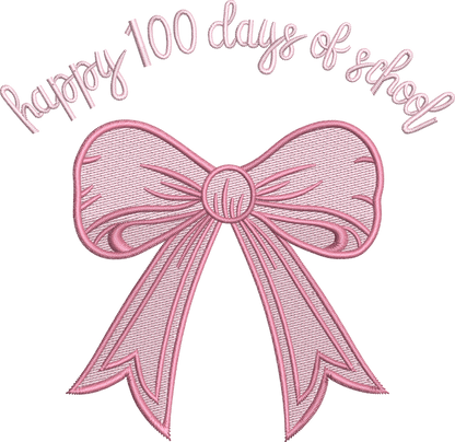 7 Motifs de broderie machine : 100 jours d'école 2