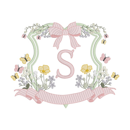 26 Lettres Jardin avec Couronne