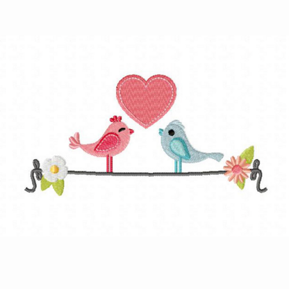 Motif de broderie machine : Amour de printemps