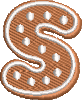 37 Motifs de broderie machine : Alphabet et nombre Biscuit au gingembre