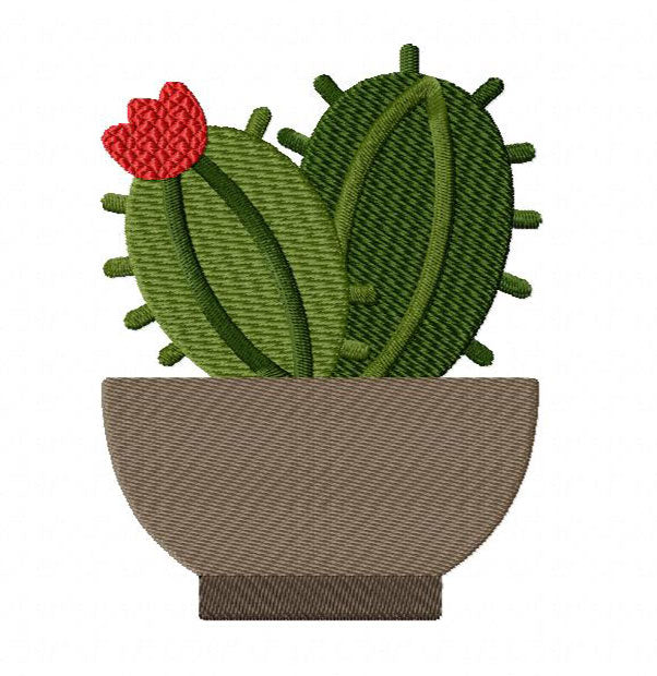 16 motif de broderie machine : Cactus et Plantes Grasses Succulentes