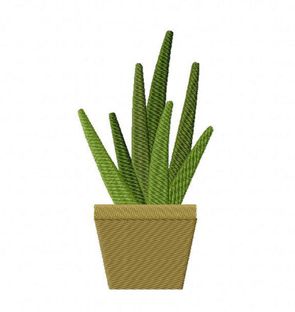 16 motif de broderie machine : Cactus et Plantes Grasses Succulentes