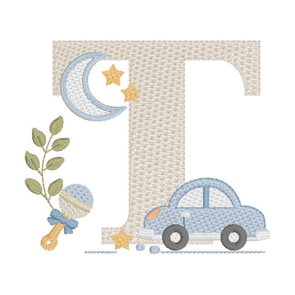 26 Lettres Voiture et 9 éléments décoratifs