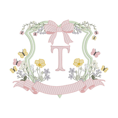 26 Lettres Jardin avec Couronne
