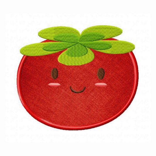 Motif de broderie machine : Tomate Joyeuse