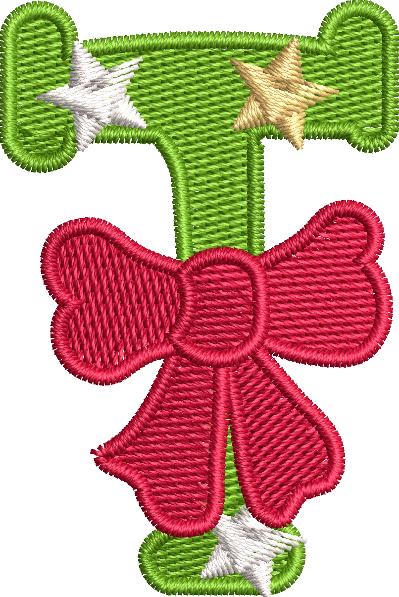 26 Motifs de broderie machine : Alphabet Noël