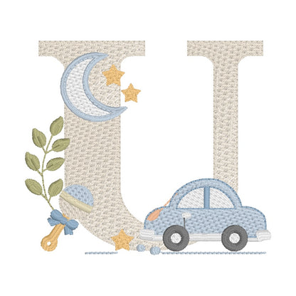 26 Lettres Voiture et 9 éléments décoratifs
