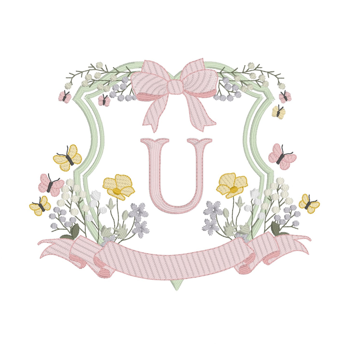26 Lettres Jardin avec Couronne
