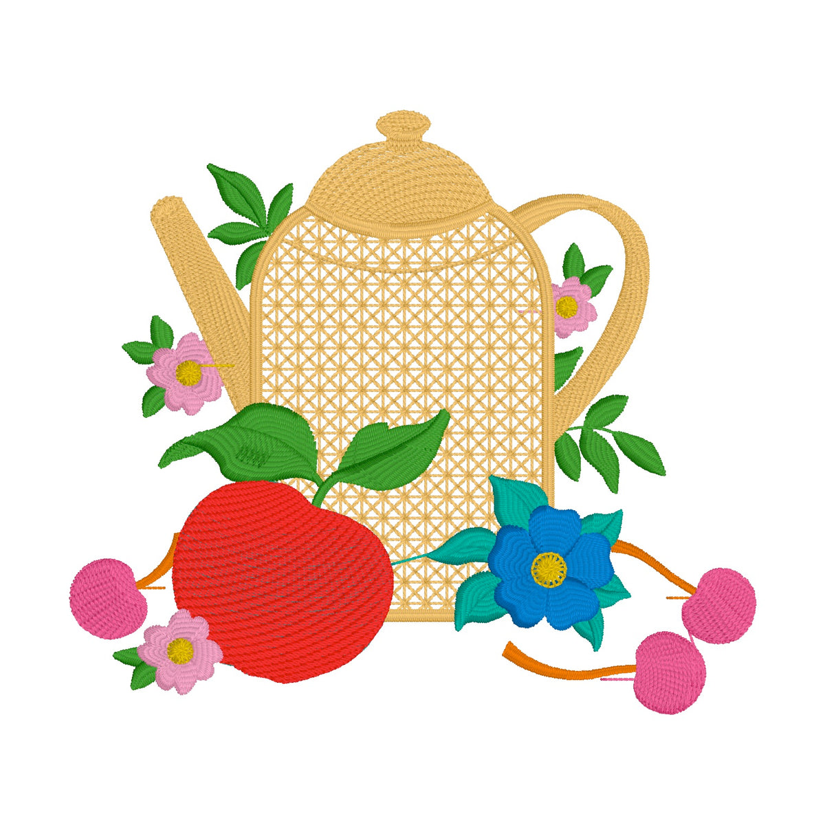 29 motifs de broderie machine : Théières et tasses