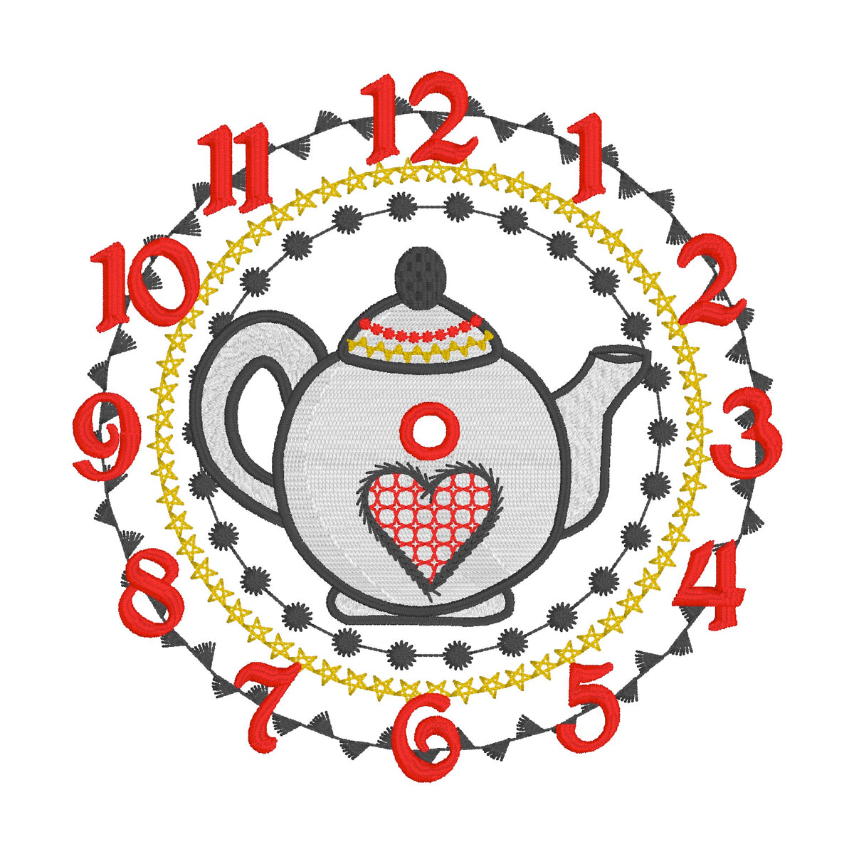 29 motifs de broderie machine : Théières et tasses