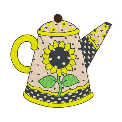 29 motifs de broderie machine : Théières et tasses