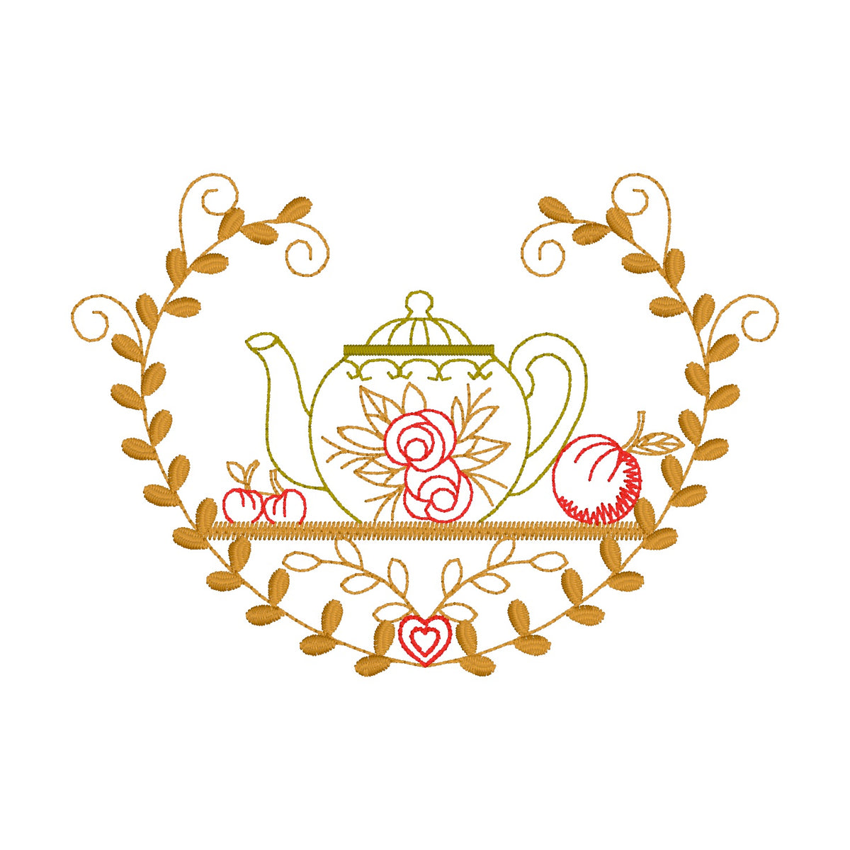 29 motifs de broderie machine : Théières et tasses