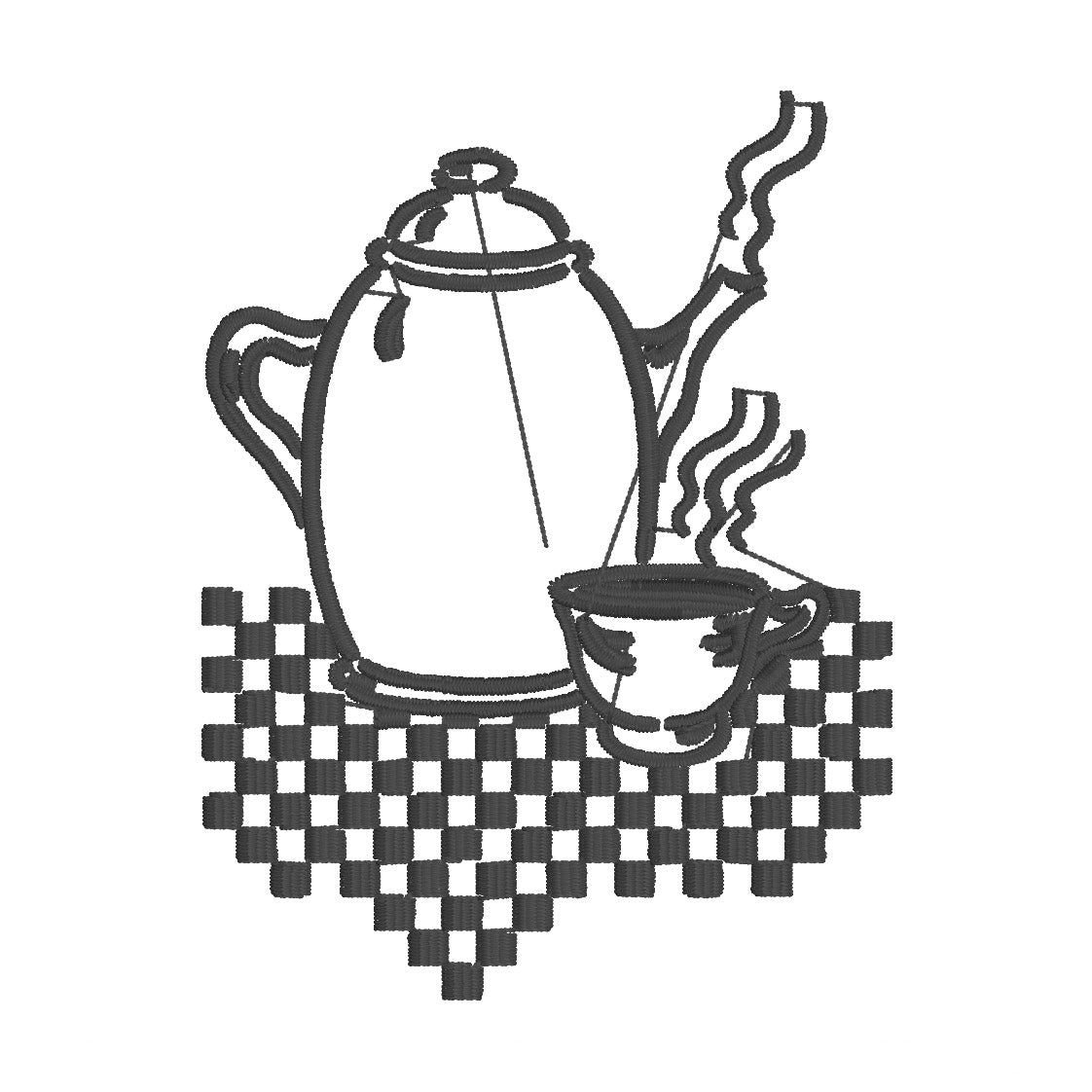 29 motifs de broderie machine : Théières et tasses