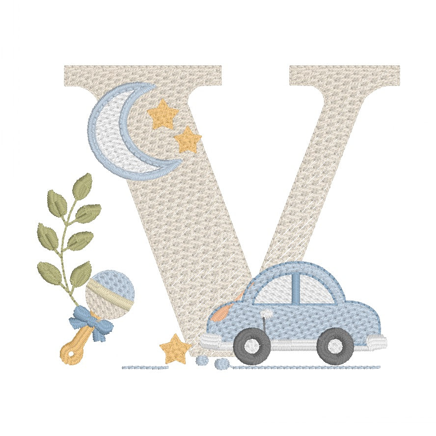 26 Lettres Voiture et 9 éléments décoratifs