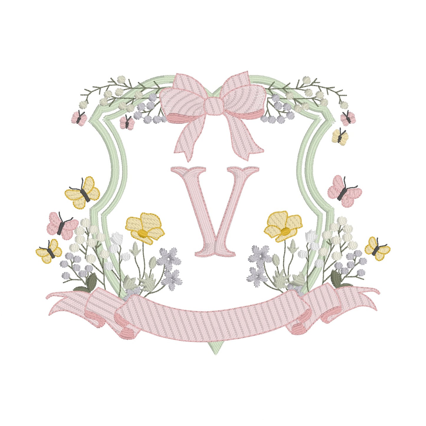 26 Lettres Jardin avec Couronne