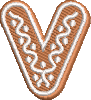 37 Motifs de broderie machine : Alphabet et nombre Biscuit au gingembre