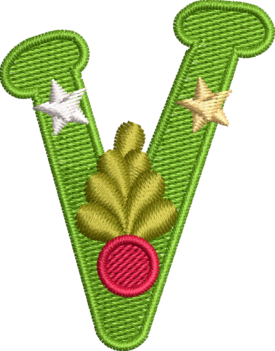 26 Motifs de broderie machine : Alphabet Noël