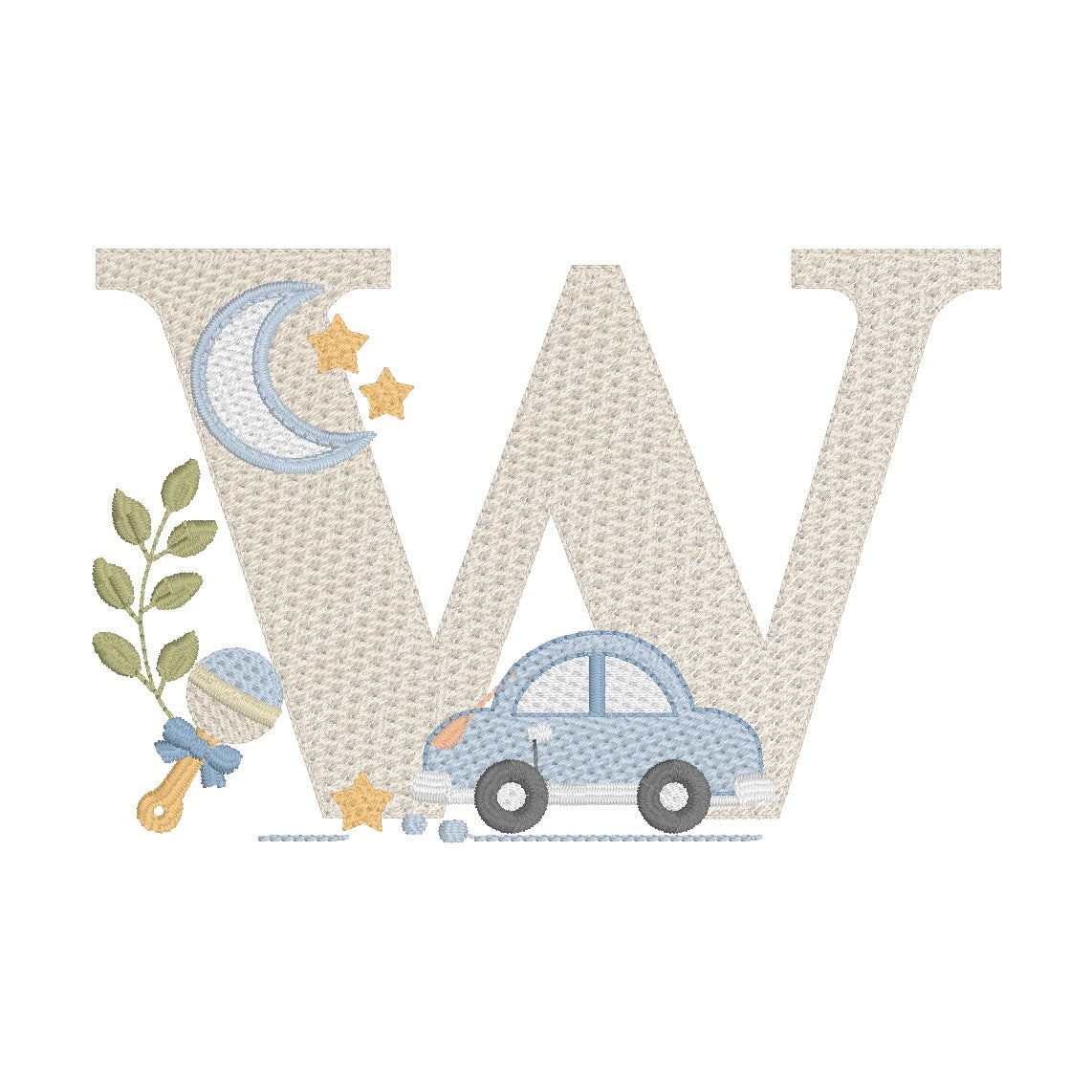 26 Lettres Voiture et 9 éléments décoratifs