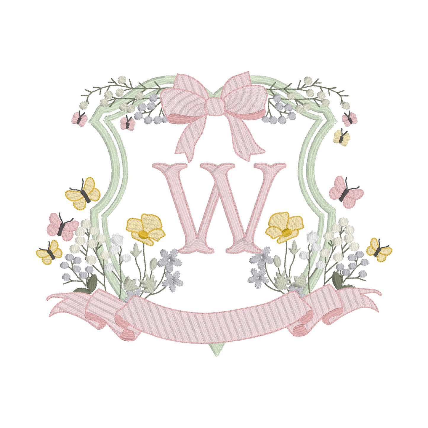 26 Lettres Jardin avec Couronne
