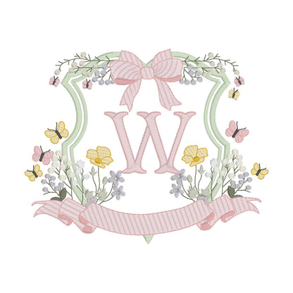26 Lettres Jardin avec Couronne