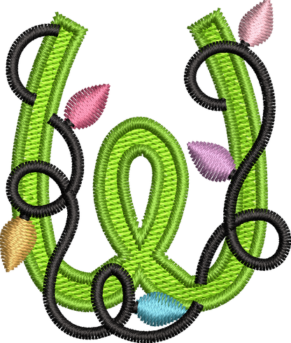 26 Motifs de broderie machine : Alphabet Guirlande