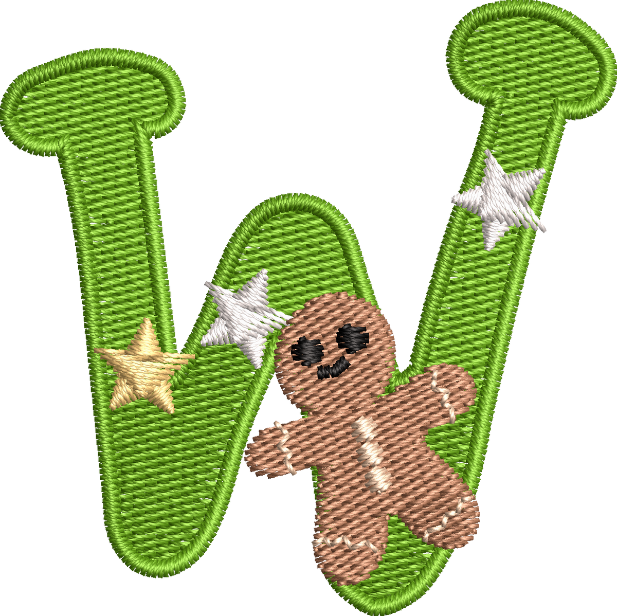 26 Motifs de broderie machine : Alphabet Noël