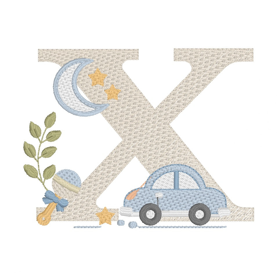 26 Lettres Voiture et 9 éléments décoratifs