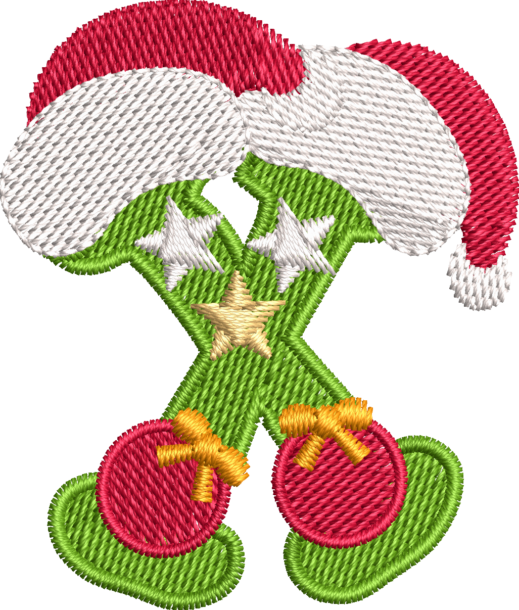 26 Motifs de broderie machine : Alphabet Noël