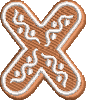 37 Motifs de broderie machine : Alphabet et nombre Biscuit au gingembre