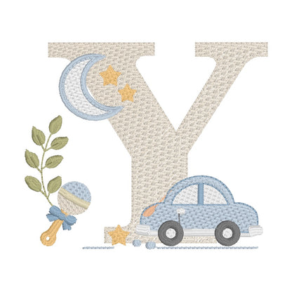 26 Lettres Voiture et 9 éléments décoratifs