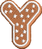37 Motifs de broderie machine : Alphabet et nombre Biscuit au gingembre