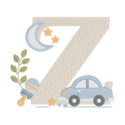 26 Lettres Voiture et 9 éléments décoratifs